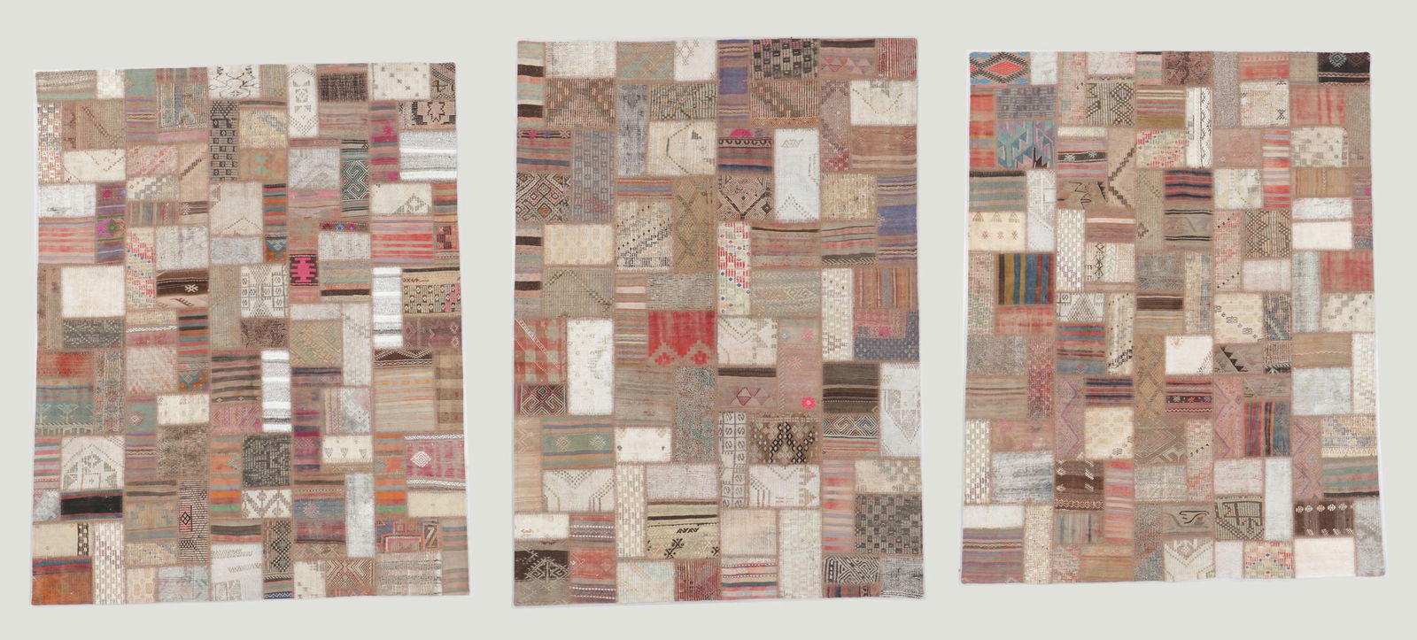 3 Vintage Kilim Patchwork Rugs, Turkey (1 of 10)