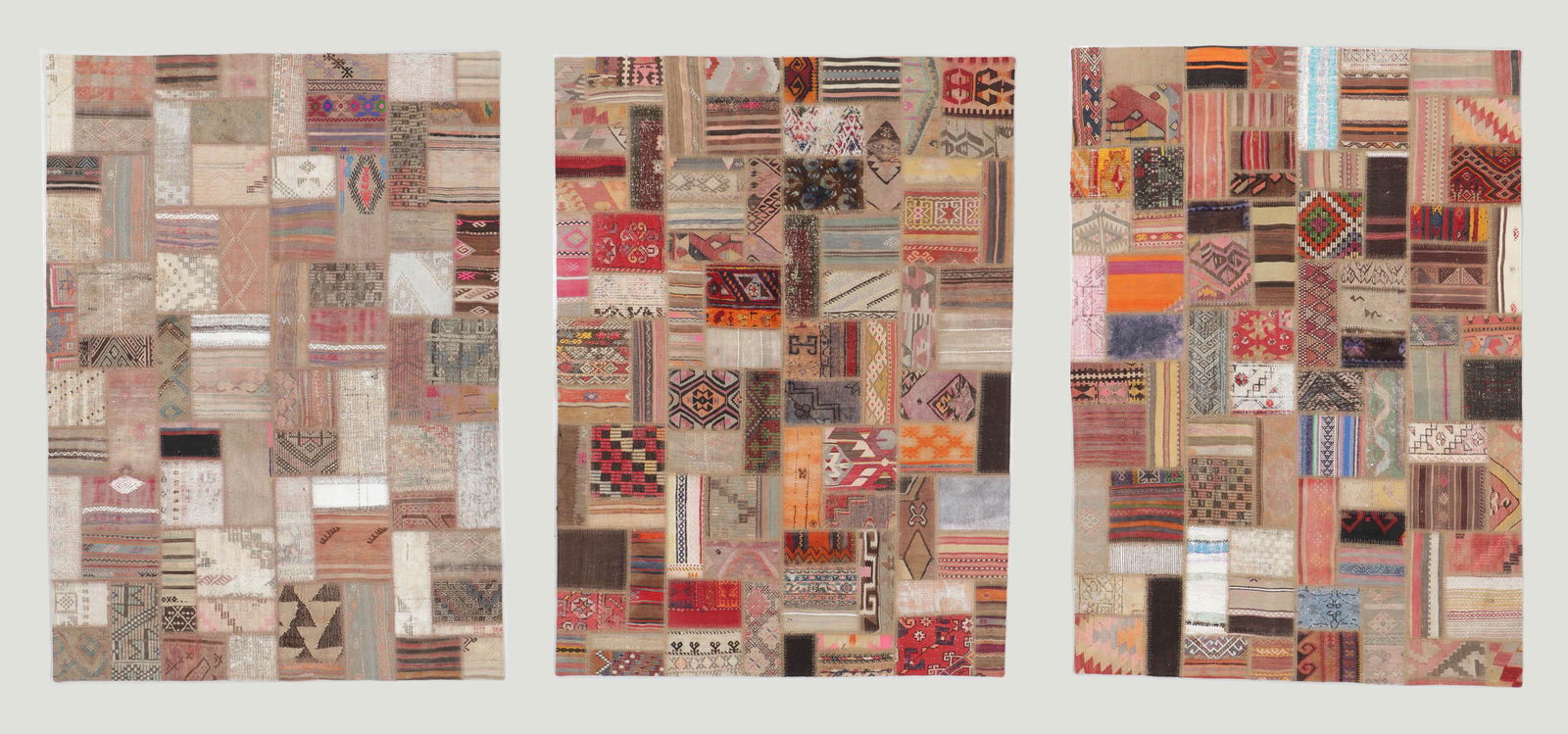 3 Vintage Kilim Patchwork Rugs, Turkey (1 of 10)