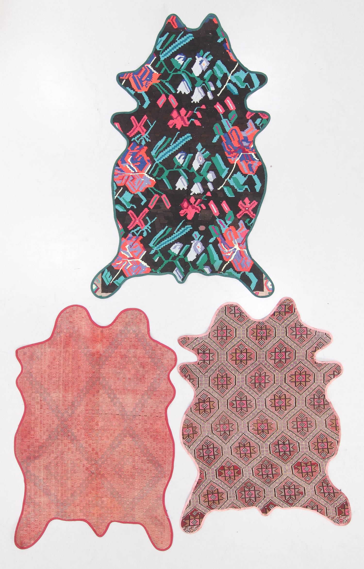 3 Vintage Turkish Kilim "Bear Rugs" (1 of 4)