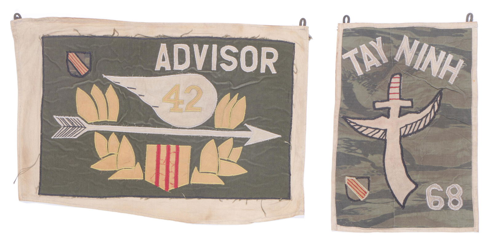 (2) Vietnam War Banner Flags (1 of 2)