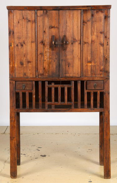 For Auction Rustic Chinese Country Kitchen Cabinet Circa 1900