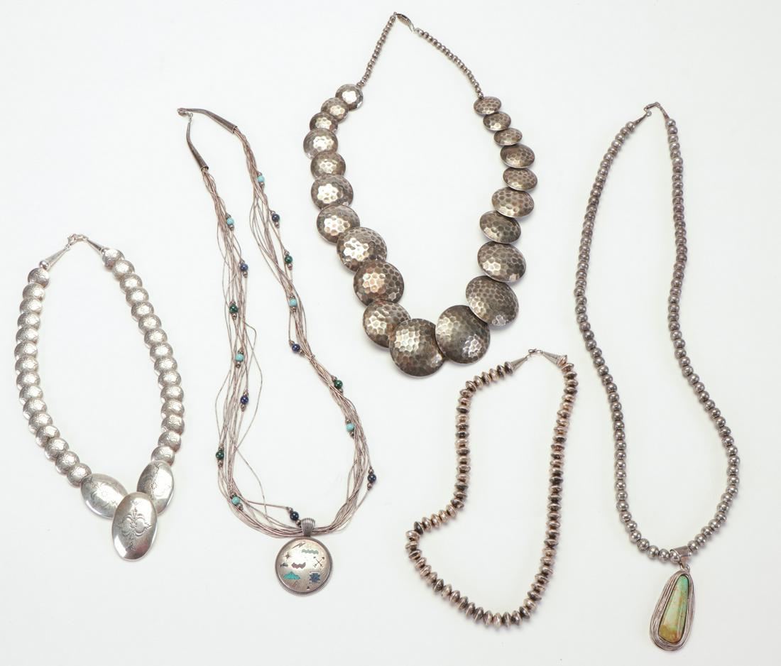 Five Native American Southwest "Navajo Pearl"  and (1 of 4)