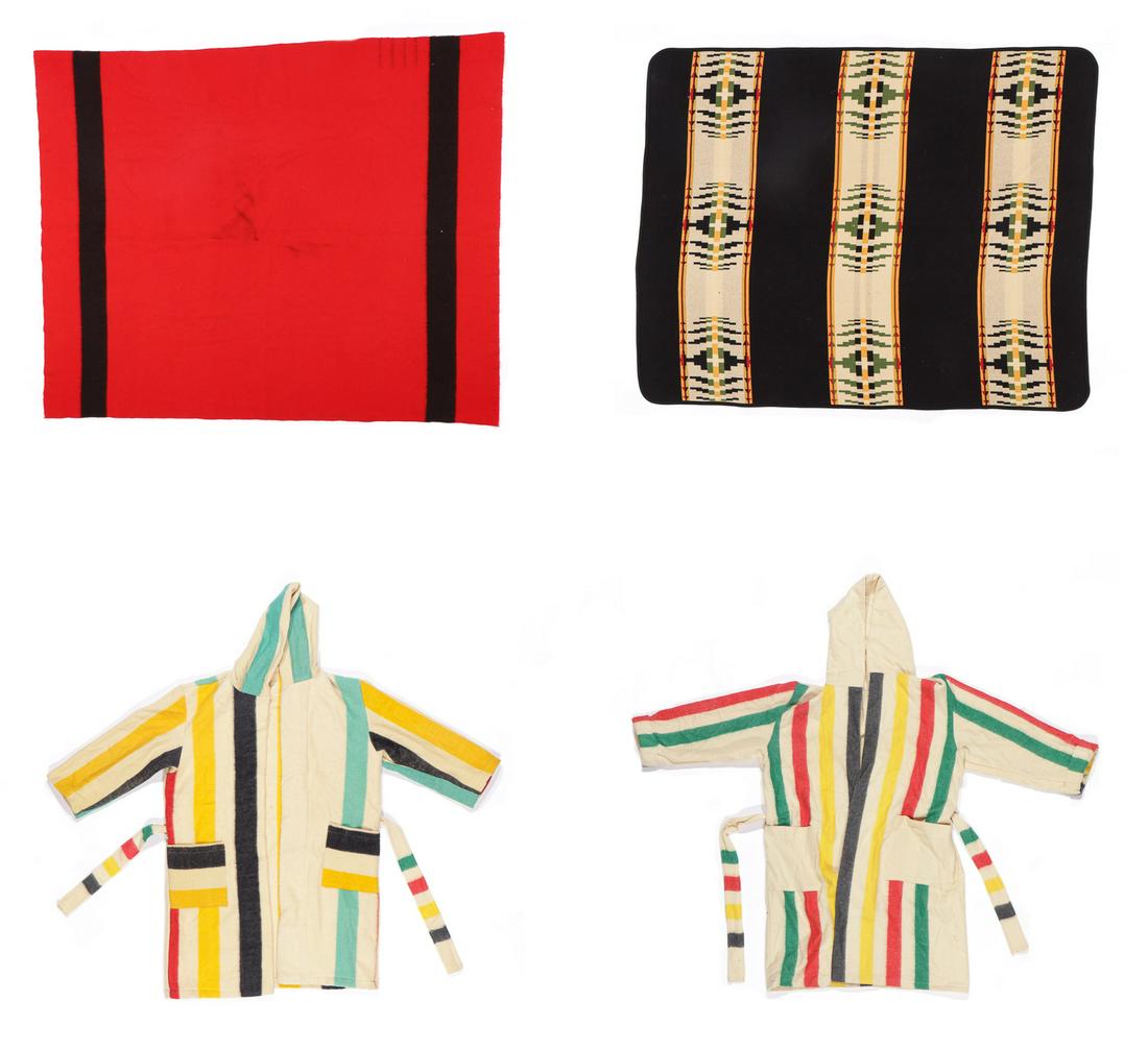 Two Hudson Bay Company Robes and Two Blankets (1 of 10)