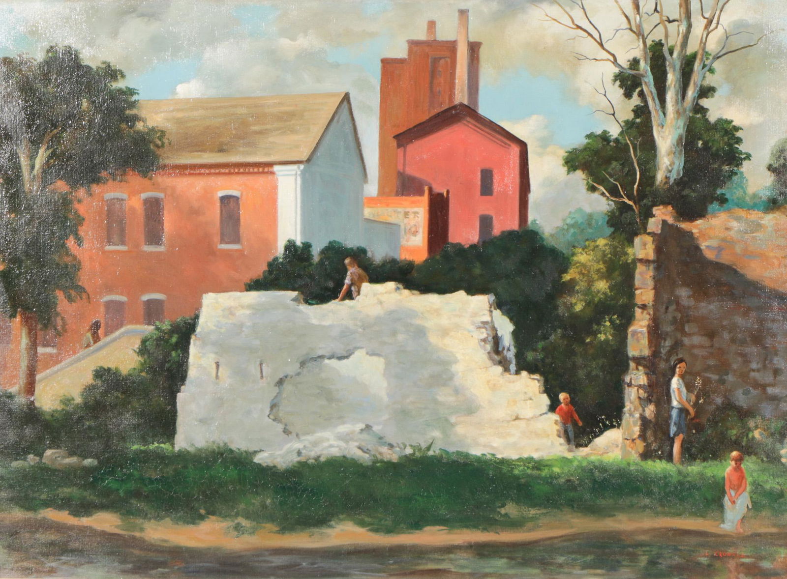 Lucius Crowell (1911-1988) "The Broken Wall" (1 of 4)