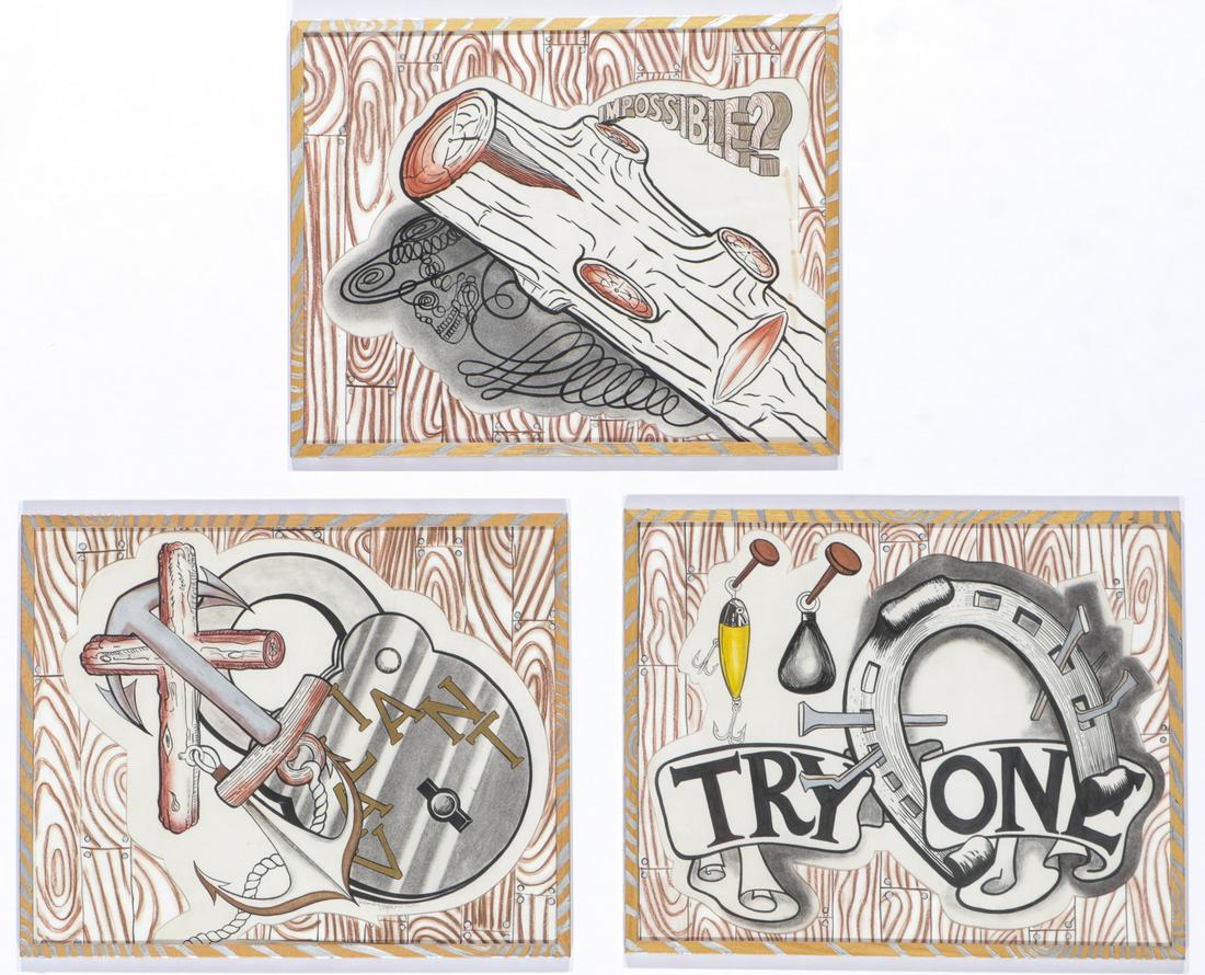 Cassandra Lozano (20th c.) Three Works on Paper (1 of 5)