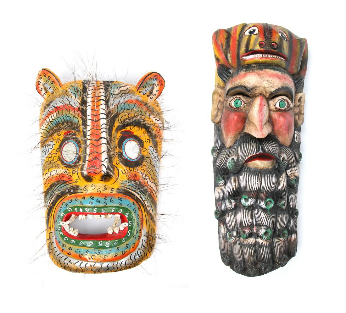 2 Large Mexican Festival Masks (1 of 5)