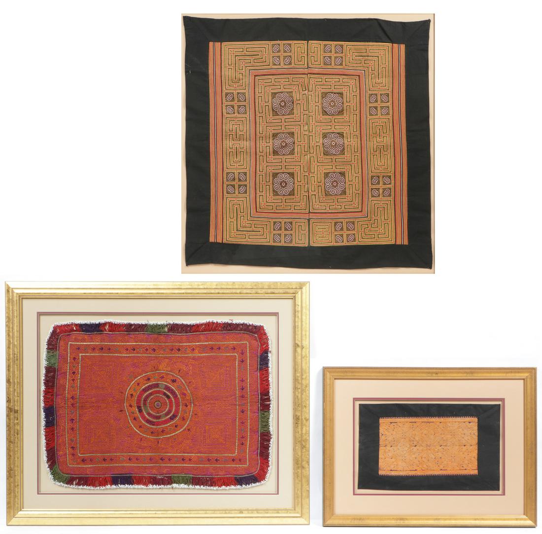 3 Ethnographic Asian/C. Asian Textiles in Custom Frames (1 of 8)