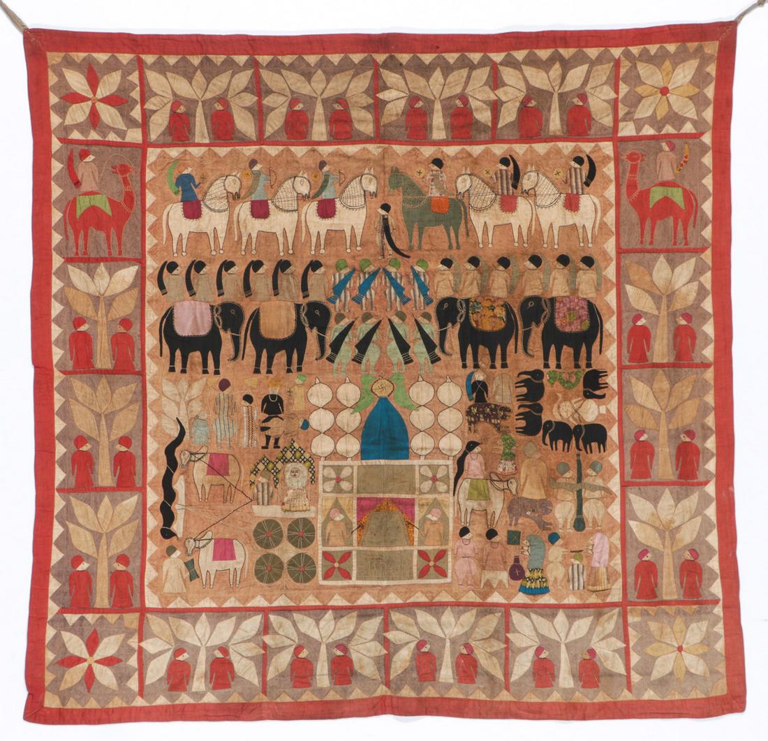 Folk Art Pictorial Tapestry, India (1 of 4)