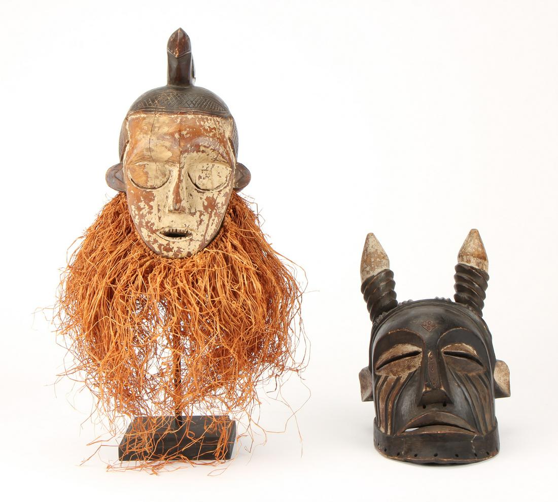 Two African Helmet Masks (1 of 5)