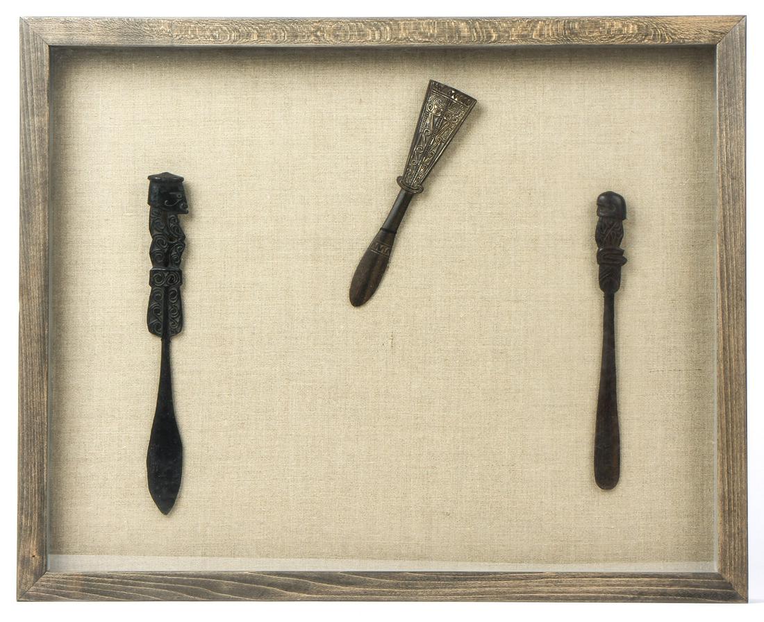 Three Lime Spatulas, Trobriand Islands, Ca.1920-1930s. (1 of 5)