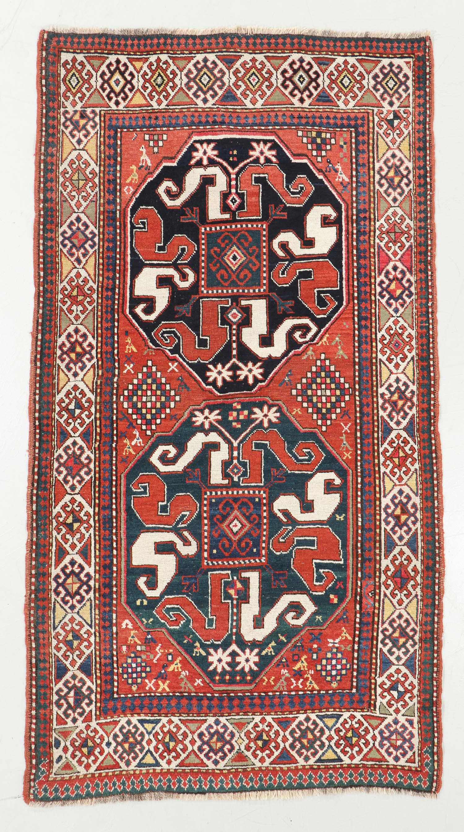 Antique Cloudband Kazak Rug, Caucasus: 4'1'' x 7'6'' (1 of 6)