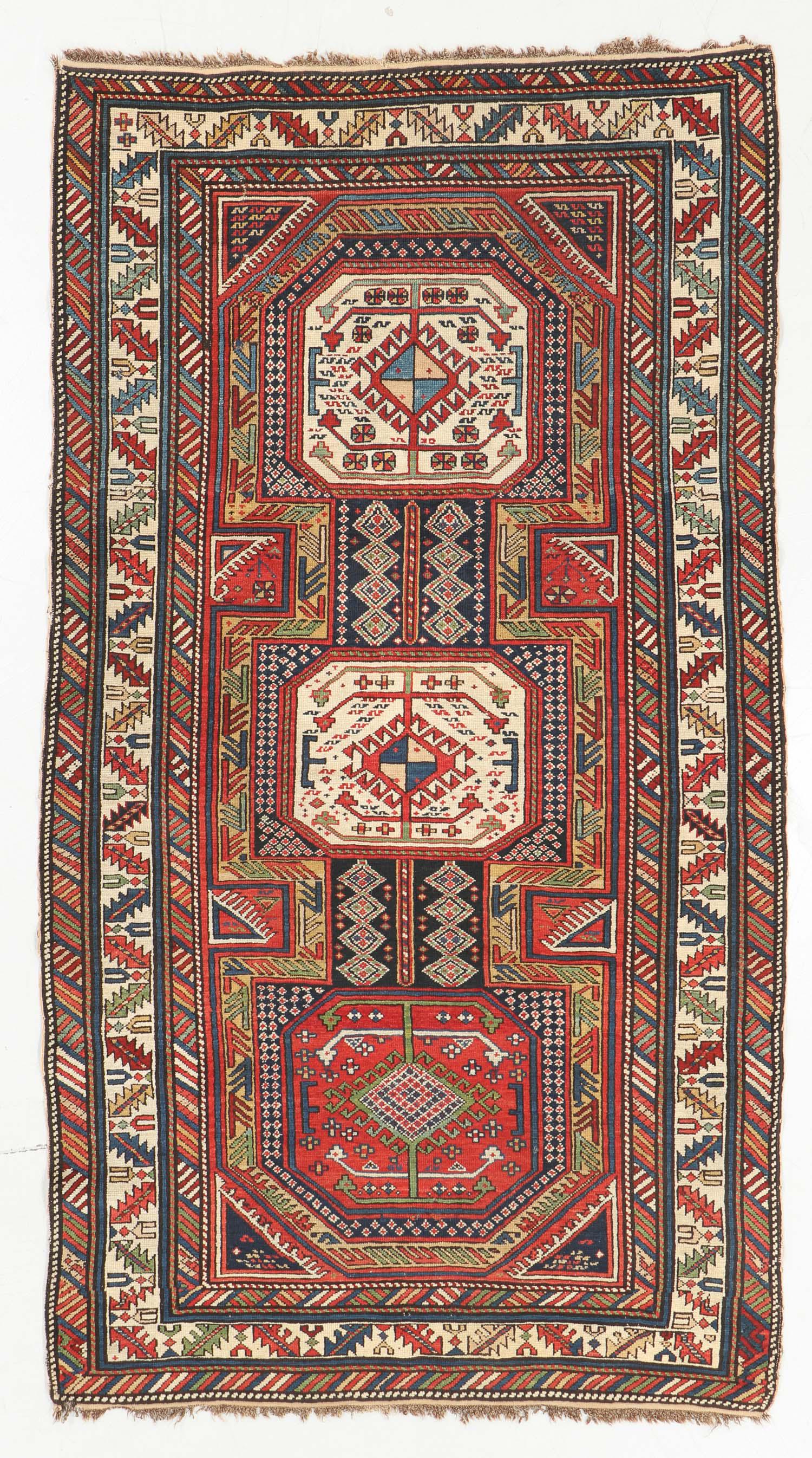 Antique Shirvan Rug, Caucasus: 4'0'' x 7'4'' (1 of 5)