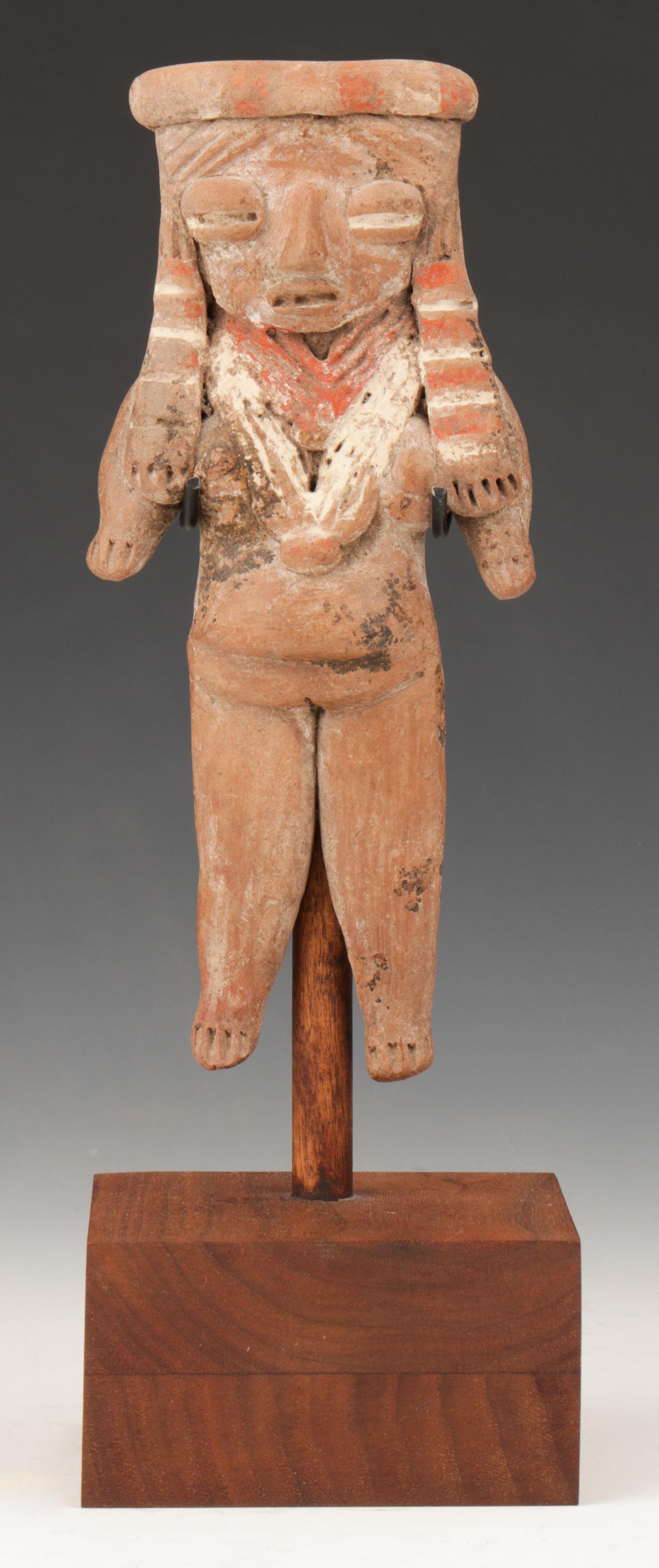 Pre-Columbian Michoacan Pottery Figure, Ht. 6.5" (1 of 5)