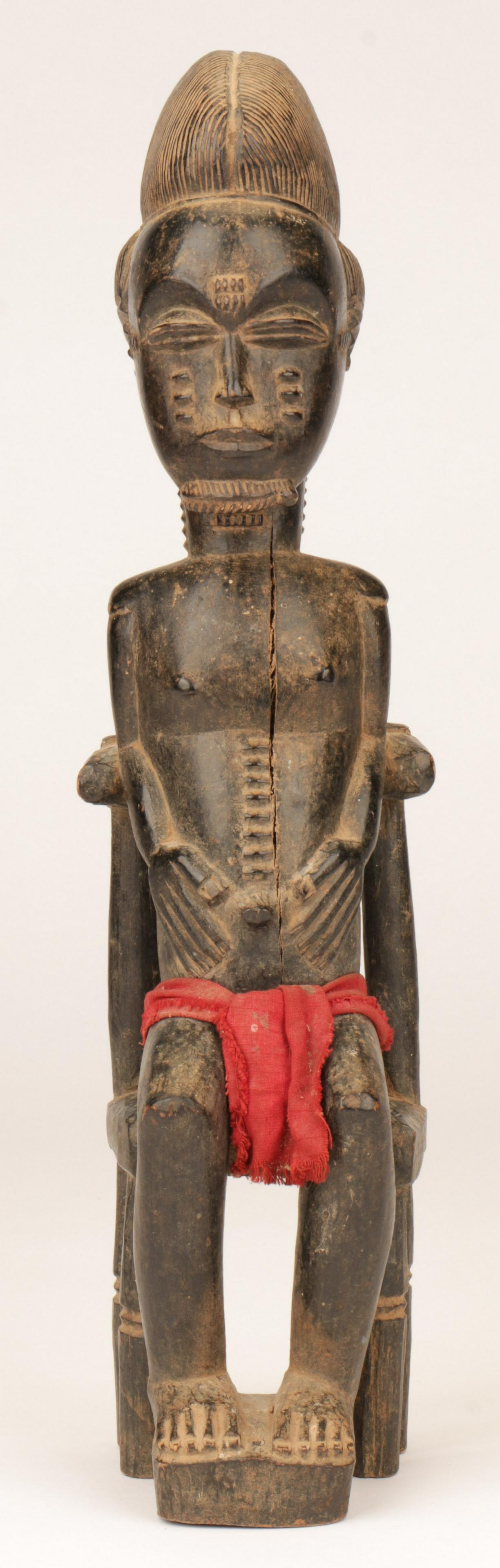 African Baule Seated Male Figure, Ivory Coast (1 of 7)