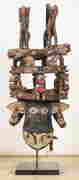 Monumental African Igbo Mask, Nigeria, Ht. 57" (1 of 9)
