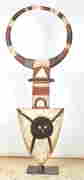 Monumental African Nafana Bedu Carved Mask, Ht. 99" (1 of 2)