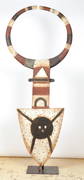 Monumental African Nafana Bedu Carved Mask, Ht. 99" (1 of 2)