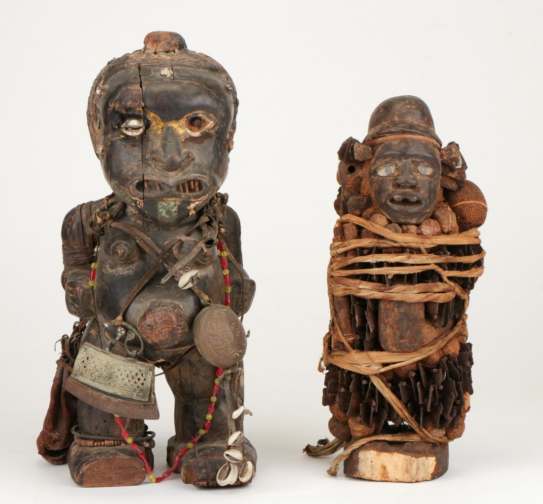Two African Carved Wood Power Figures (1 of 6)