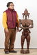 African Bamana/Bozo Mother & Child Puppet, Ht. 57" - 9