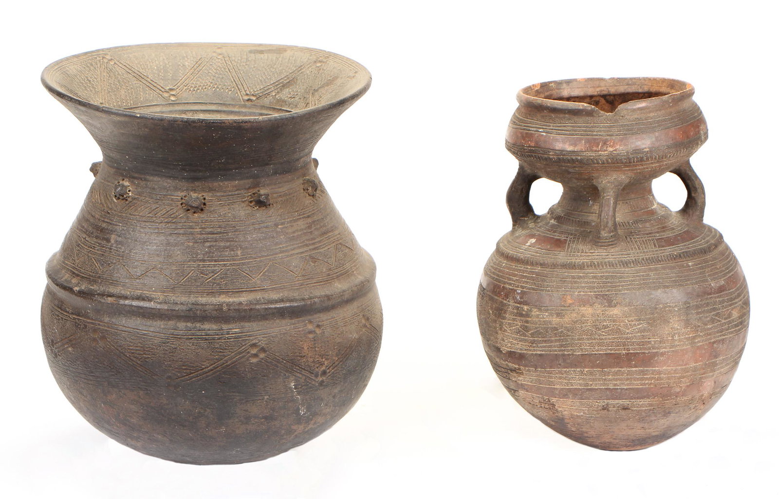 Two African Nupe Pottery Jars (1 of 6)