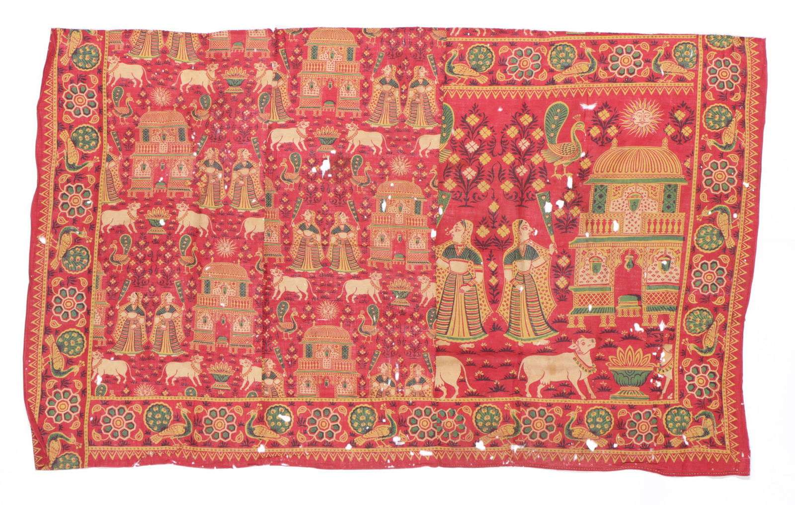Pictorial Folk Art Hanging, India, Late 19th/Early 20th (1 of 4)