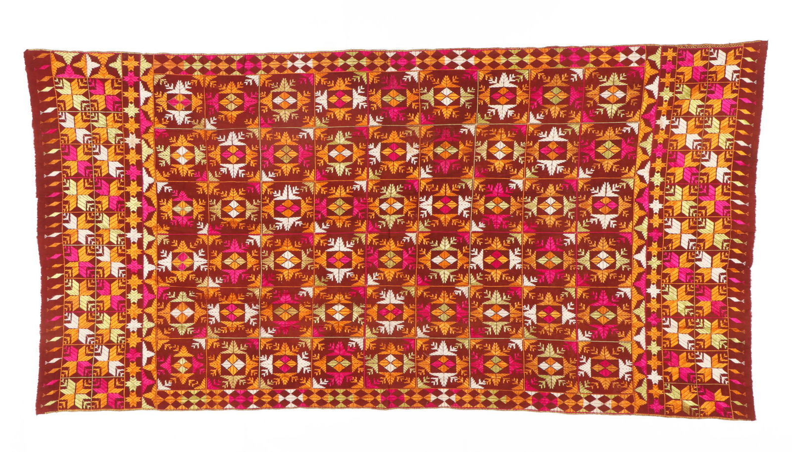 Phulkari Head Cloth, India, Mid 20th C. (1 of 5)