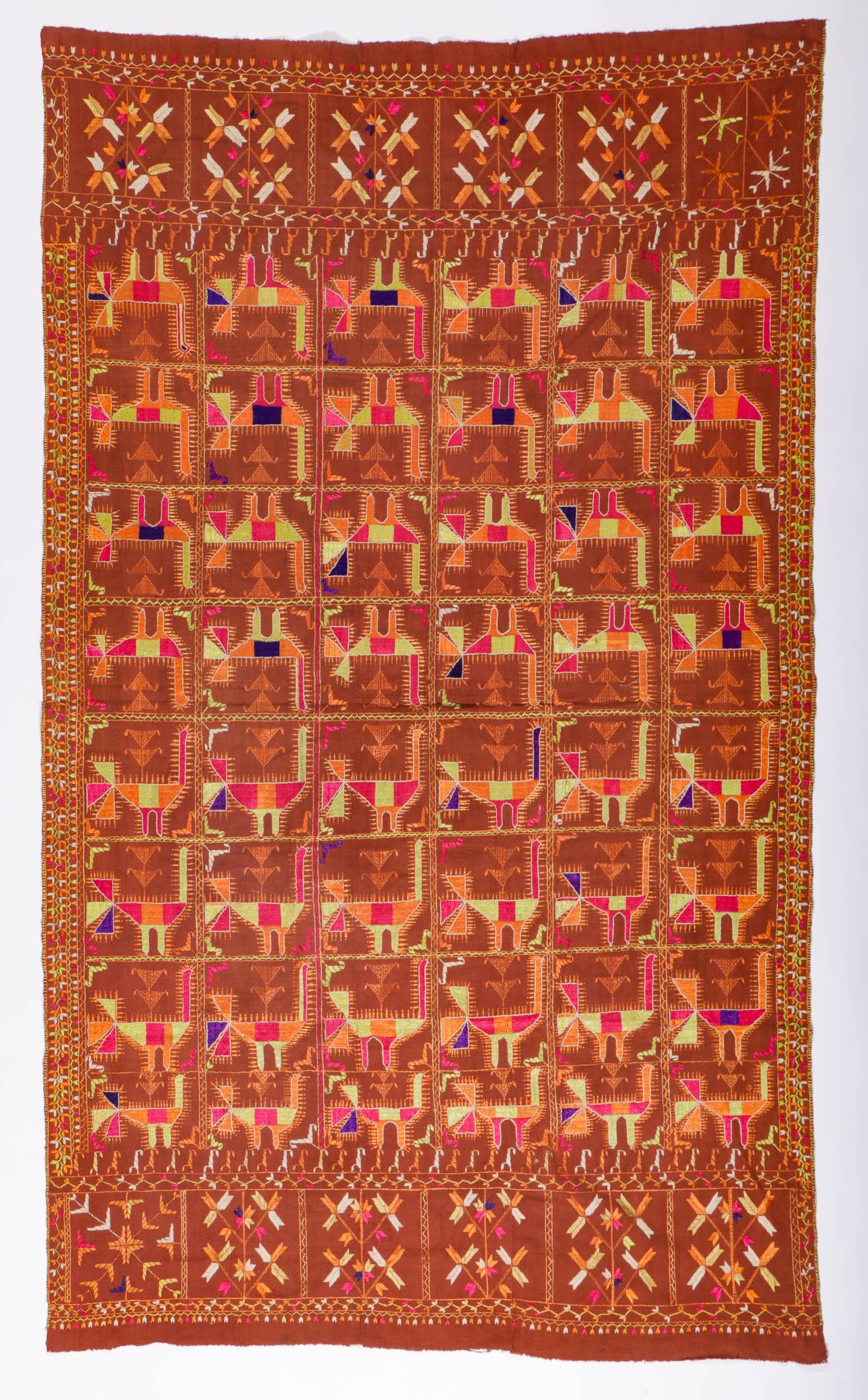 Phulkari Head Cloth, India, Mid 20th C. (1 of 4)