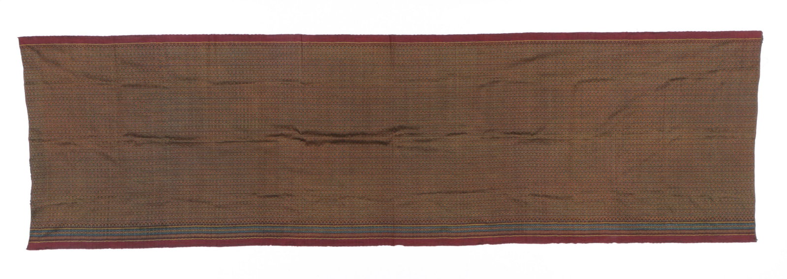 Cambodian Silk Ikat Textile Panel, 20th c.: Cambodian Silk Ikat Textile Panel, 20th c. Size: 134'' x 38.75'' (340 x 98 cm). Provenance: Private South Carolina Collection. Please Note: There Are No Hidden or Confidential Reserves in this Auction