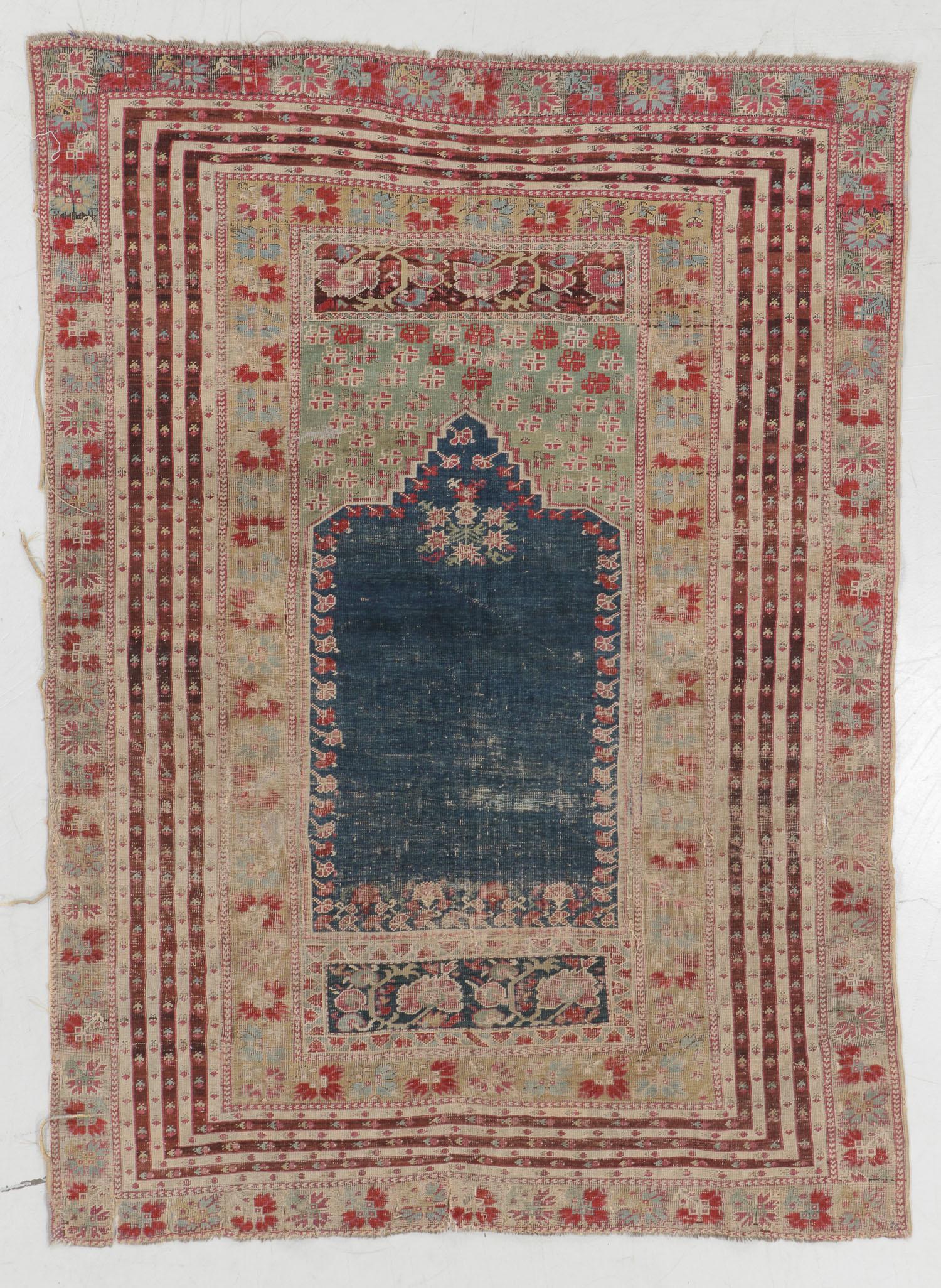 Kula Prayer Rug, Turkey, Mid 19th C., 4'6'' x 6'1'' (1 of 5)