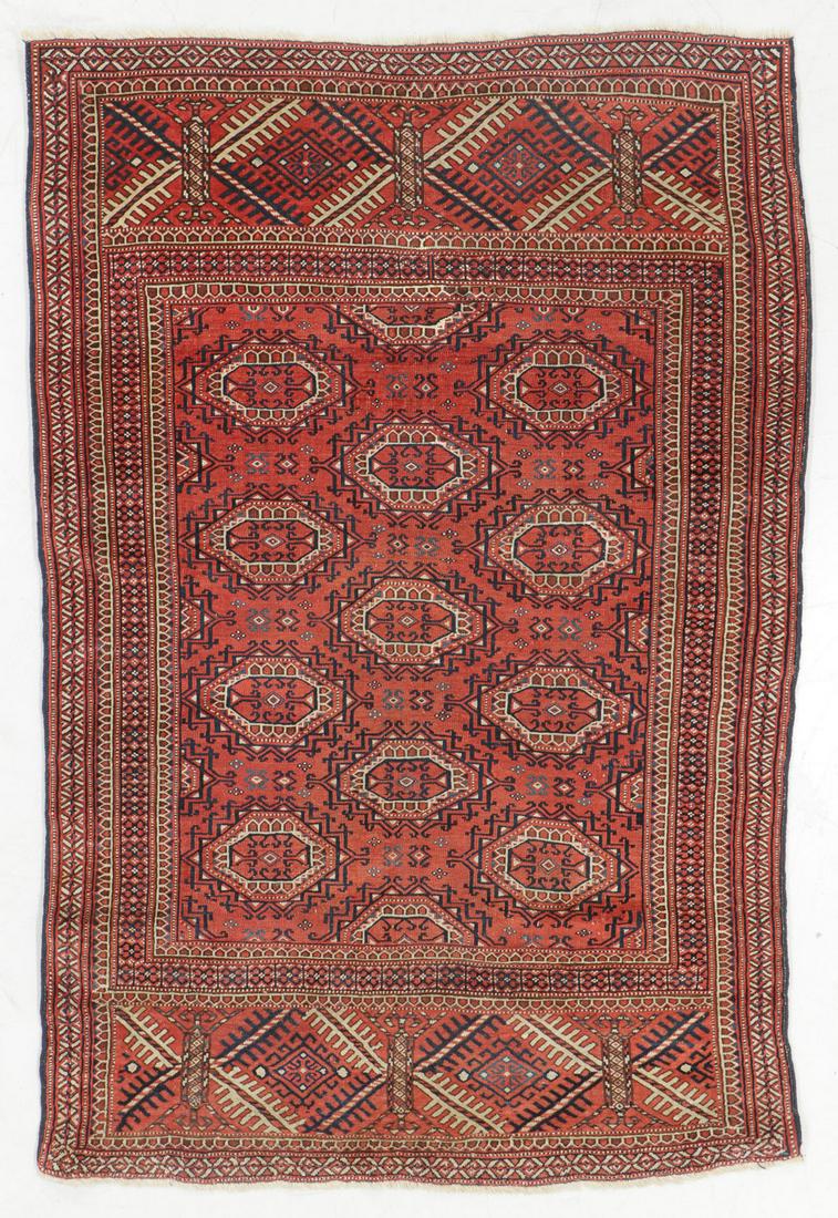 Turkmen Rug, Turkmenistan, Circa 1900, 3'10'' x 5'9' (1 of 5)