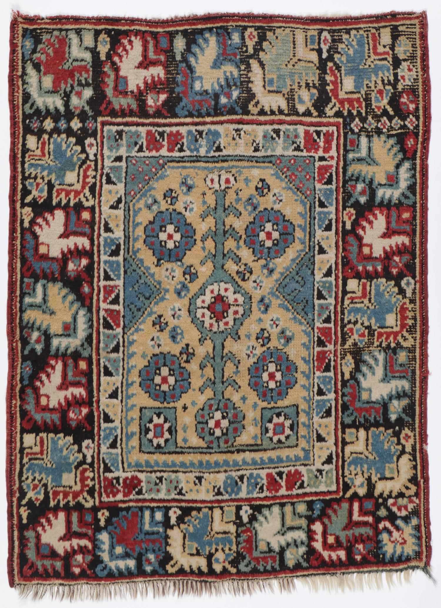 Konya Prayer Rug, Turkey, Late 19th C., 3'4'' x 4'6'' (1 of 6)