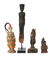 Collection of Antique Burmese Carved Wood Statues