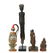 Collection of Antique Burmese Carved Wood Statues - 3