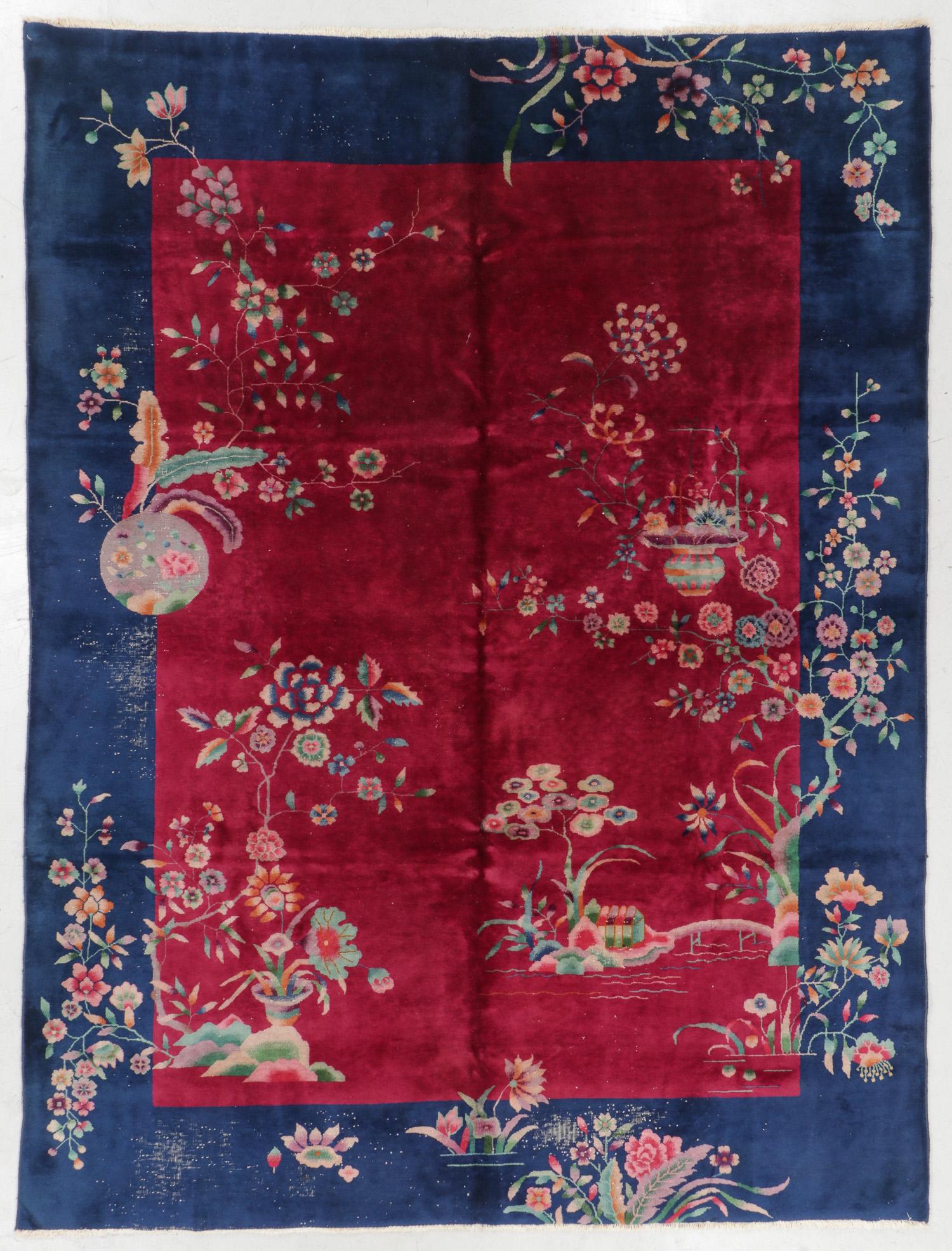 Art Deco Rug , China, Early 20th C., 8'8'' x 11'5'' (1 of 6)