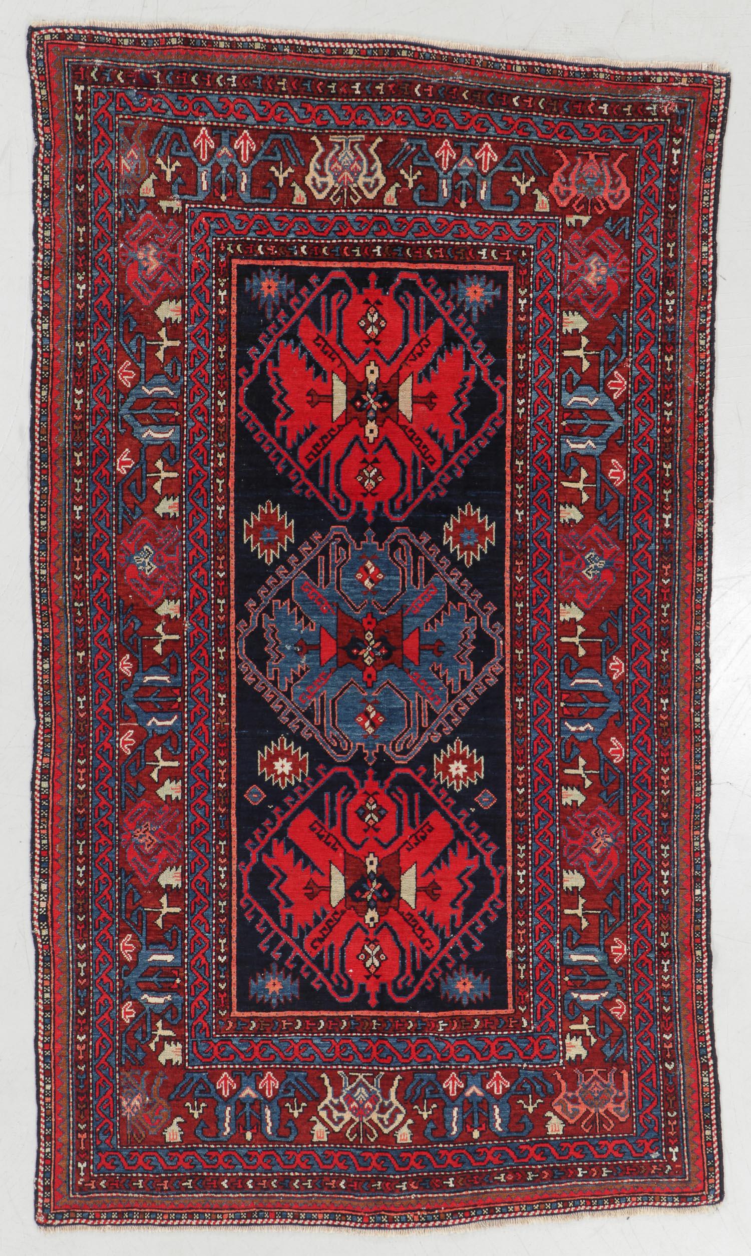 Kazak Rug, Caucasus, Circa 1920, 4'2'' x 7'1'' (1 of 5)