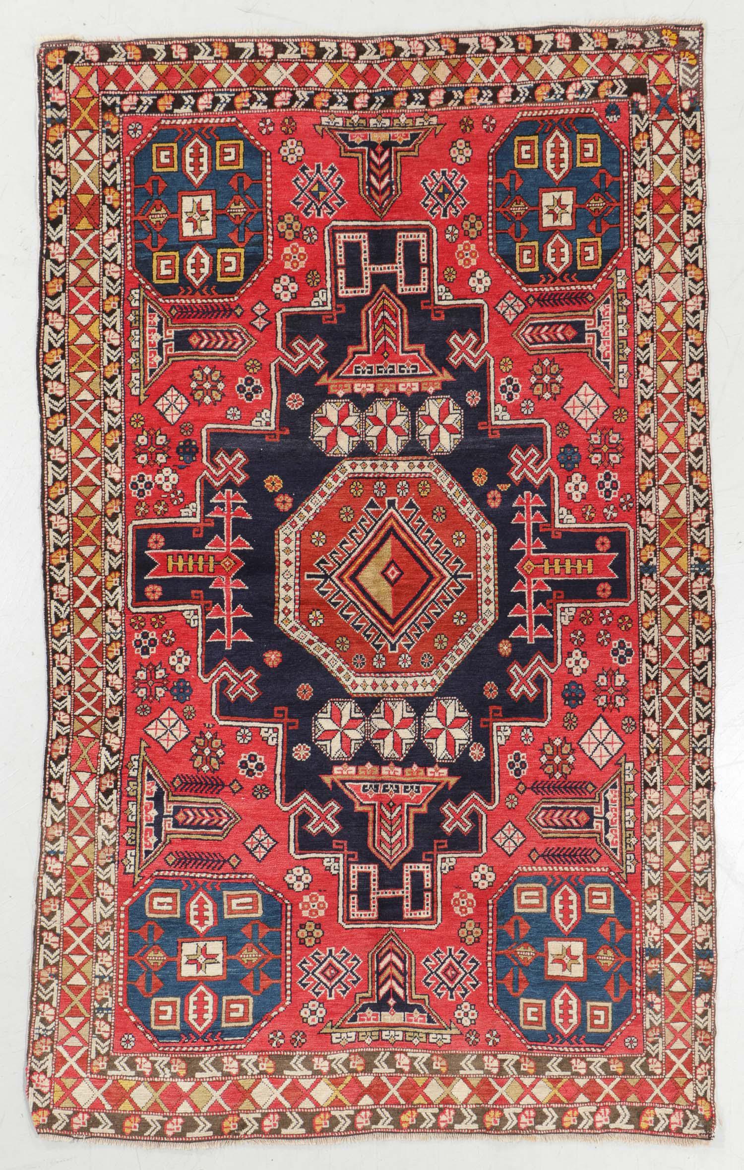 Shirvan Rug, Caucasus, Early 20th C., 4'1'' x 6'10'' (1 of 5)