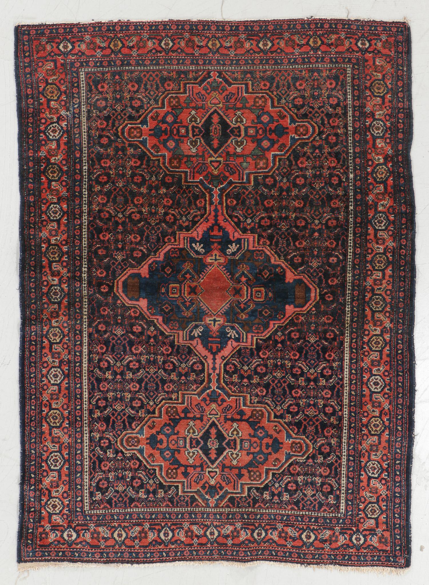 Senneh Rug, Persia, Early 20th C., 3'7'' x 4'10'' (1 of 5)