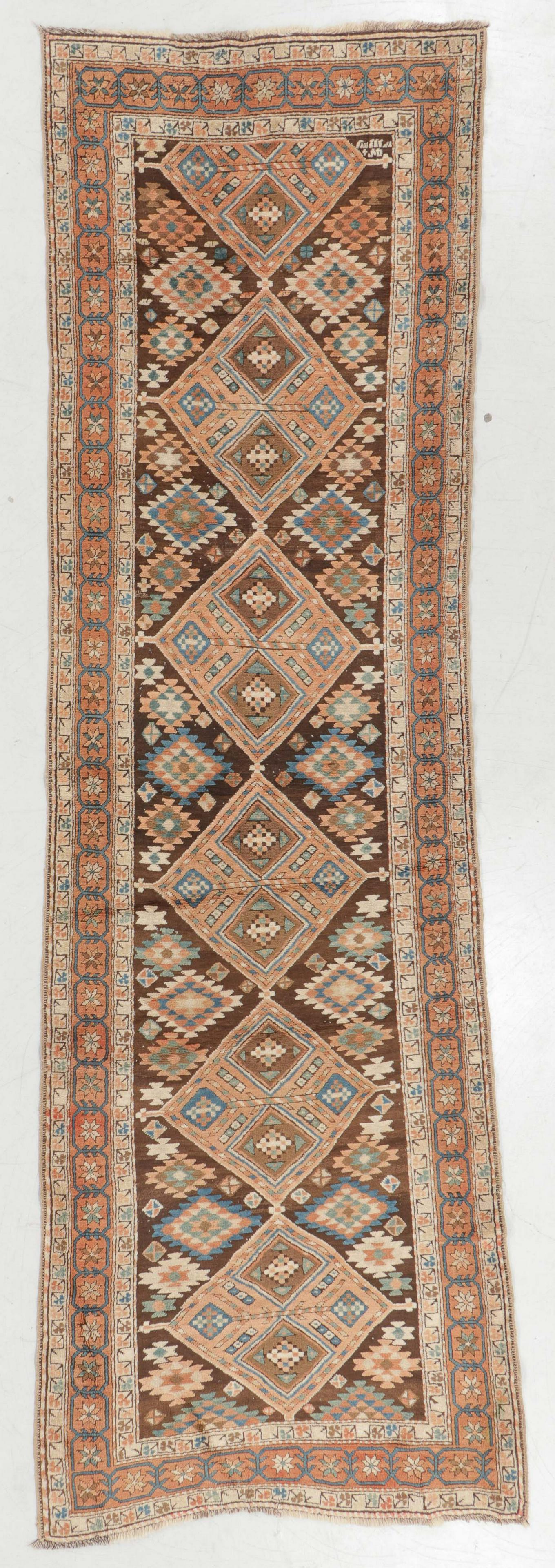 Northwest Persian Rug, Persia, Late 19th C., 3'4'' x: Northwest Persian Rug, Persia, Late 19th C., 3'4'' x 11'6'' (102 x 351 cm). Weight: 18 lbs. Material: wool pile, wool warp, wool weft. Note: There Are No Hidden or Confidential Reserves in this Auctio
