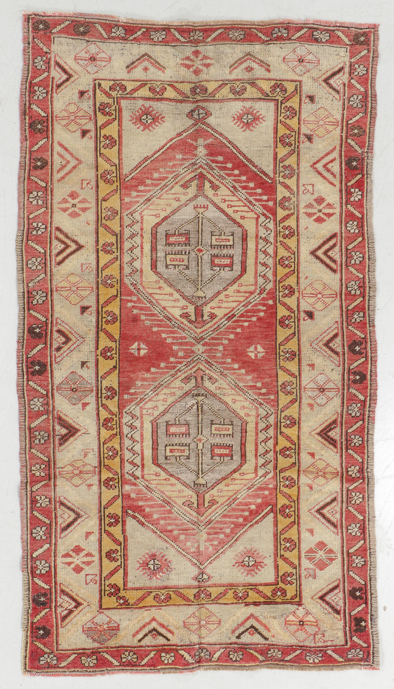 West Anatolian Rug, Turkey, Early/Mid 20th C., 3'7'' x (1 of 5)