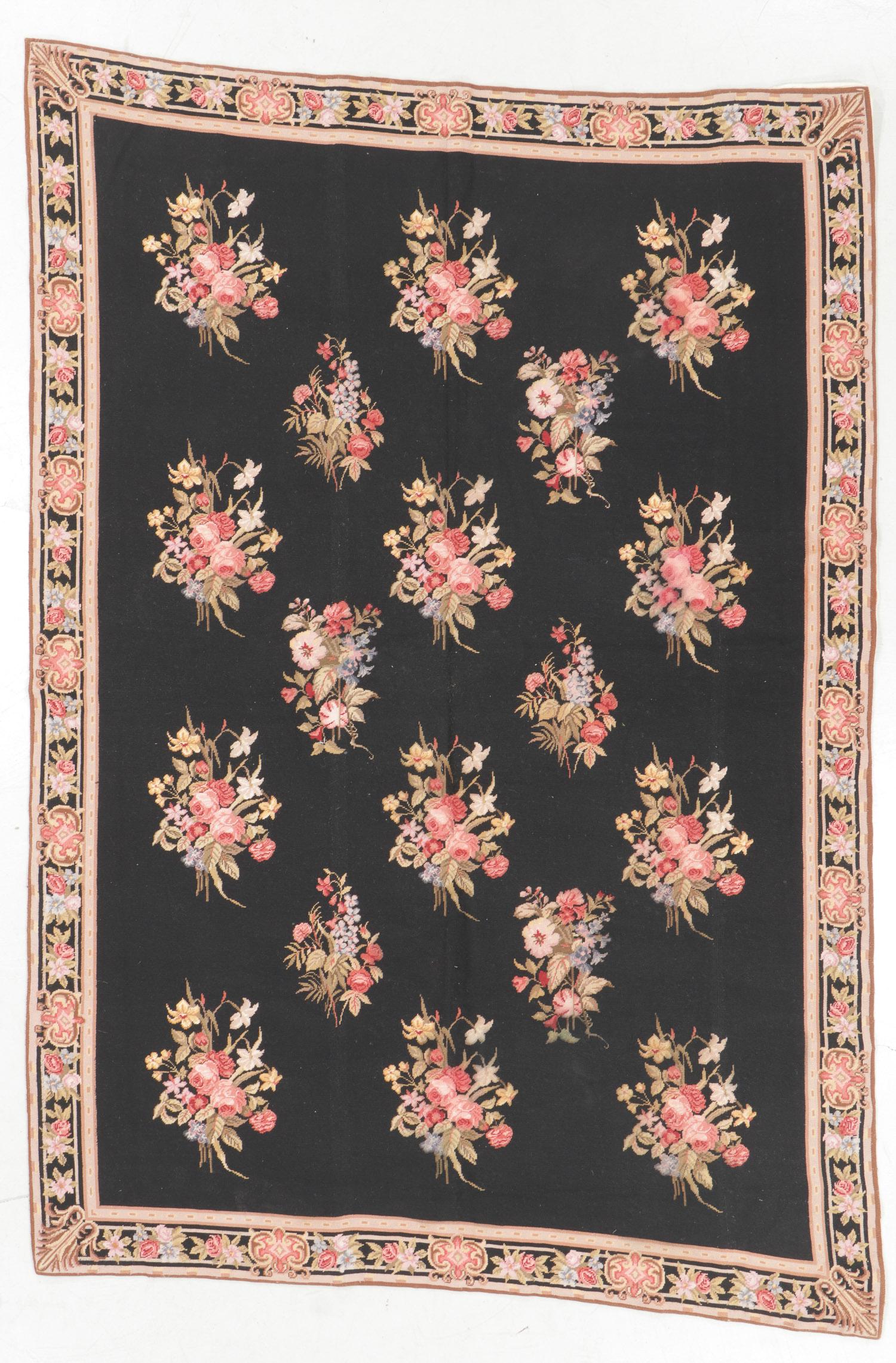 Needlepoint Rug, Mid/Late 20th C., 5'9'' x 8'5'' (1 of 5)