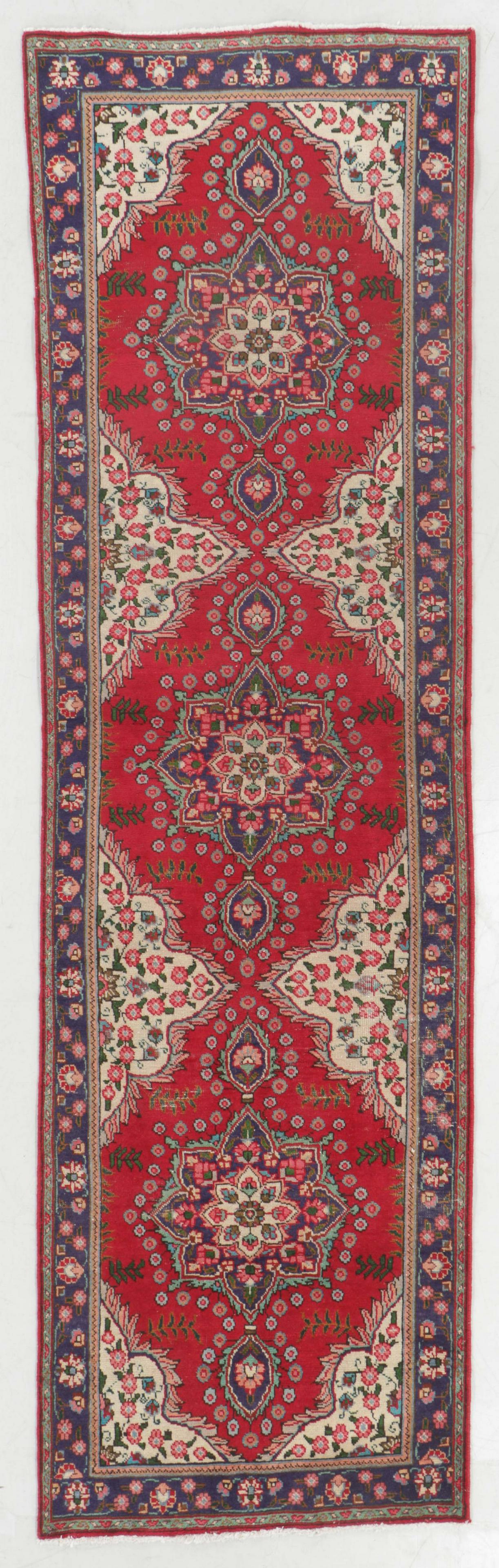 Tabriz Rug, Persia, Mid 20th C., 3'3'' x 11'1'' (1 of 6)