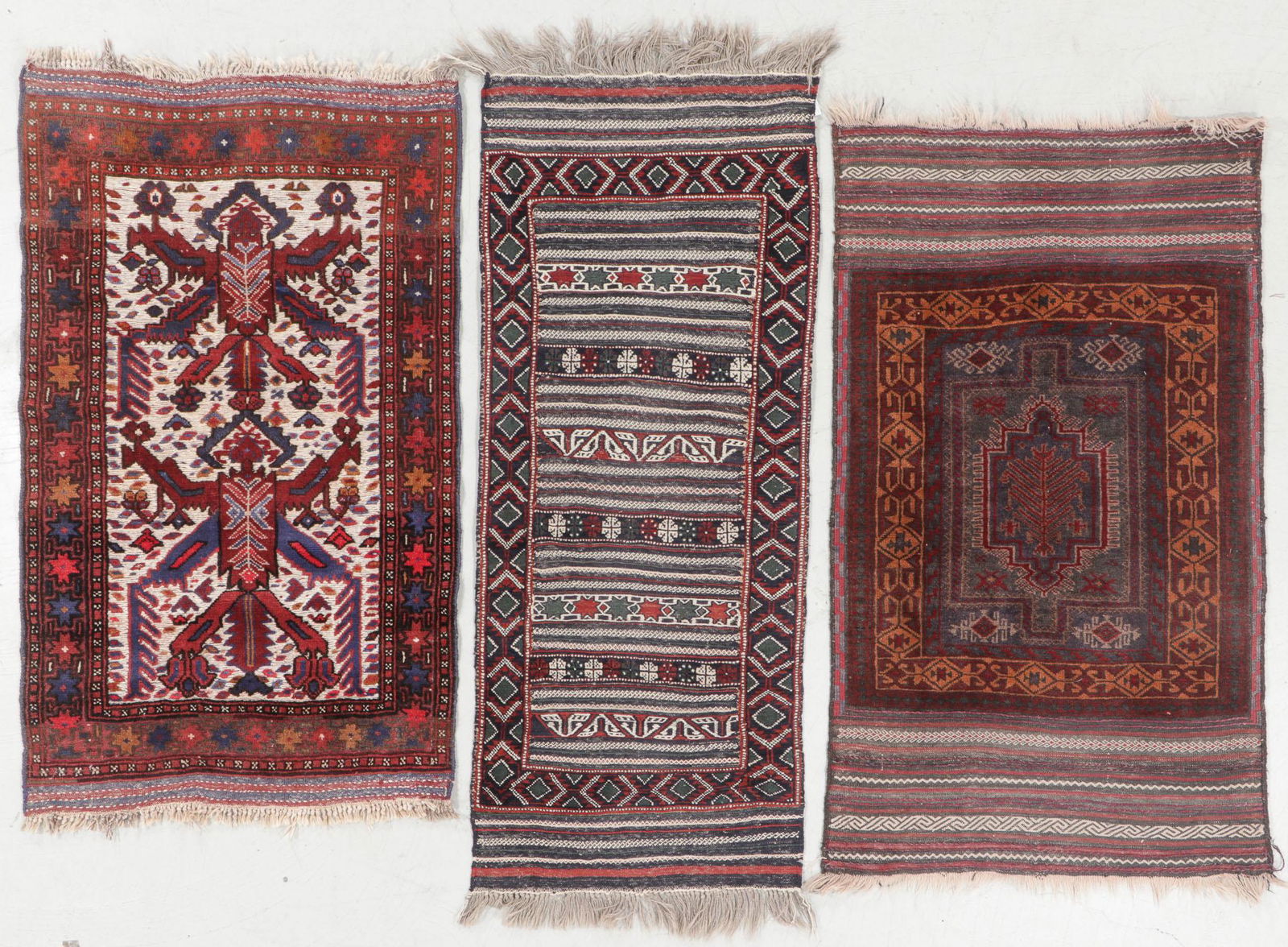 3 Vintage Persian & Afghan Mixed Weave Rugs (1 of 9)