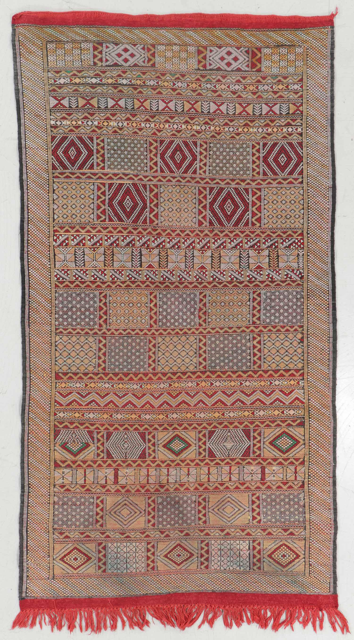 Moroccan Mixed Weave Rug, Mid 20th C., wool, 3'11'' x (1 of 4)