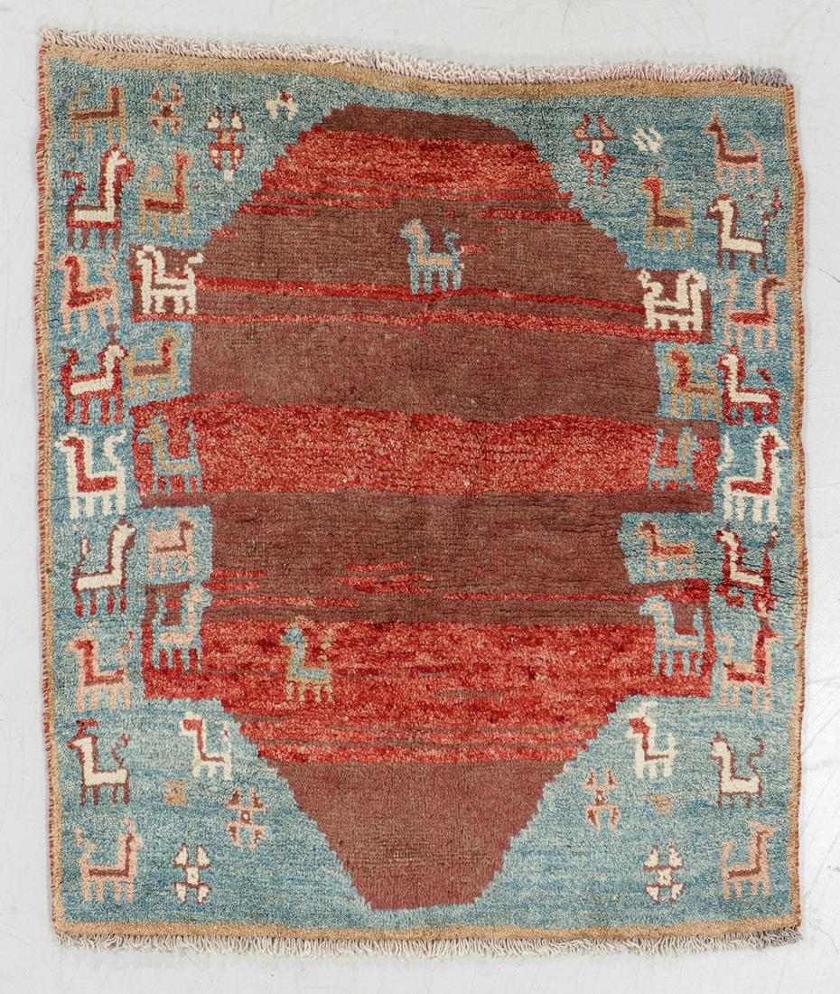 Gabbeh Rug, Persia, Mid 20th C., 3'6'' x 3'10'' (1 of 5)