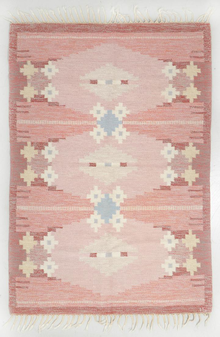 Modernist Wool Kilim by Ingegerd Silow (Swedish 1916 – (1 of 4)