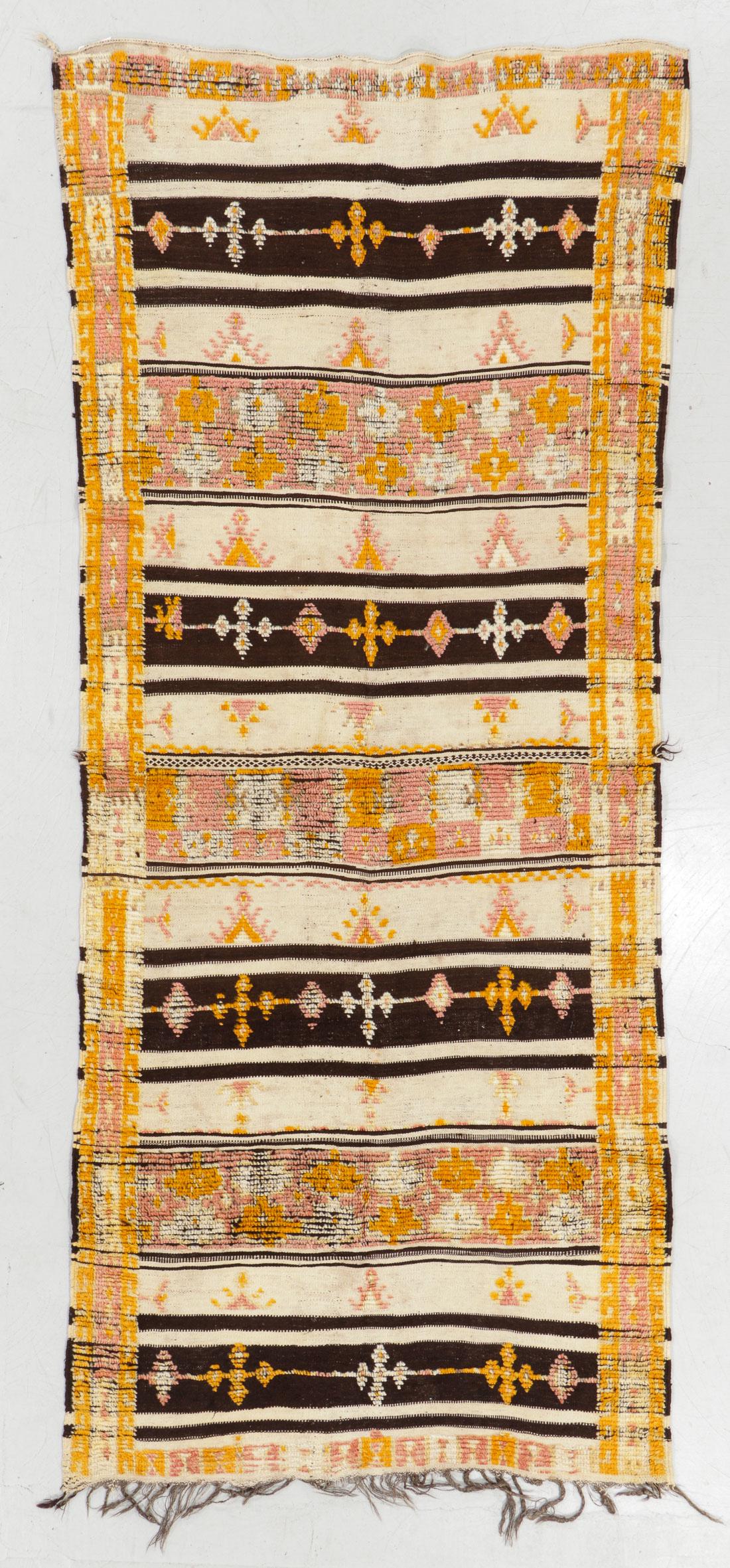 Mixed Weave Rug, Morocco, Mid 20th C., 4'3'' x 10'2'' (1 of 5)