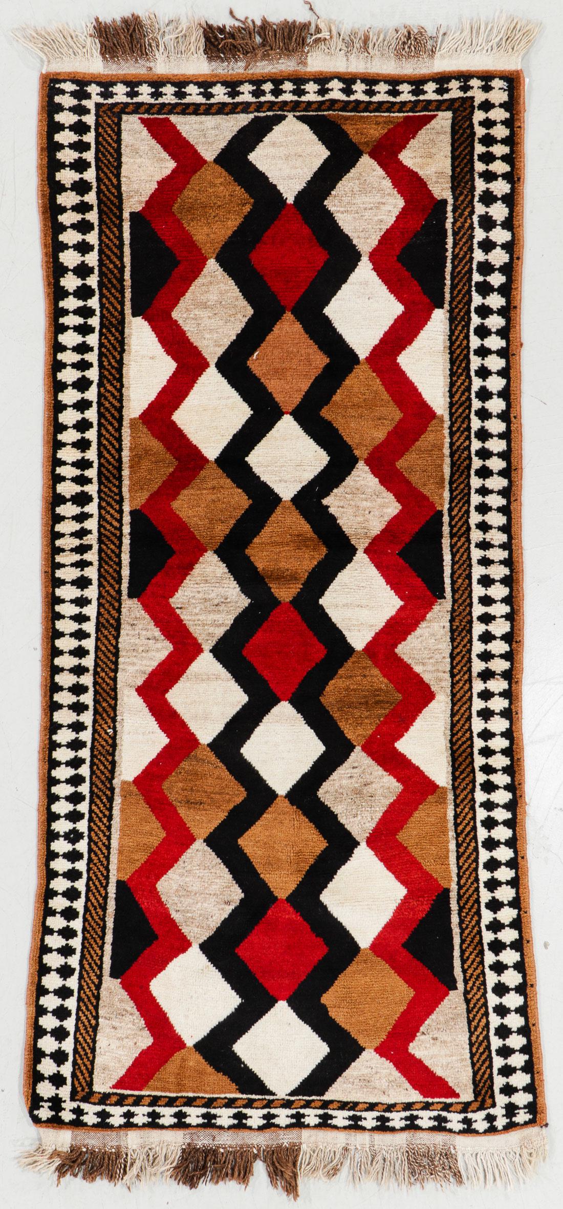 Gabbeh Rug, Persia, Mid 20th C., 3'3'' x 7'1'' (1 of 5)