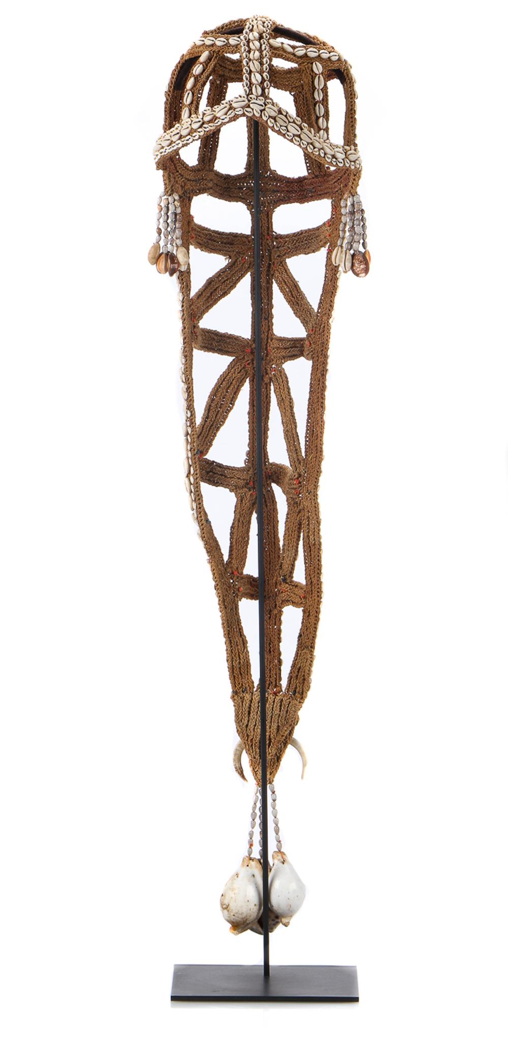 Rare Shell and Fiber Bridal Headdress, PNG (1 of 8)