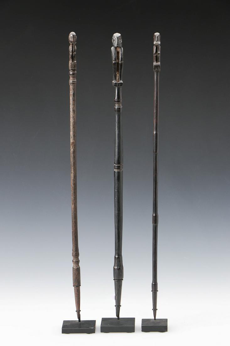 3 Iban Dayak Tuntun Pig Trap Amulets, Borneo (1 of 7)