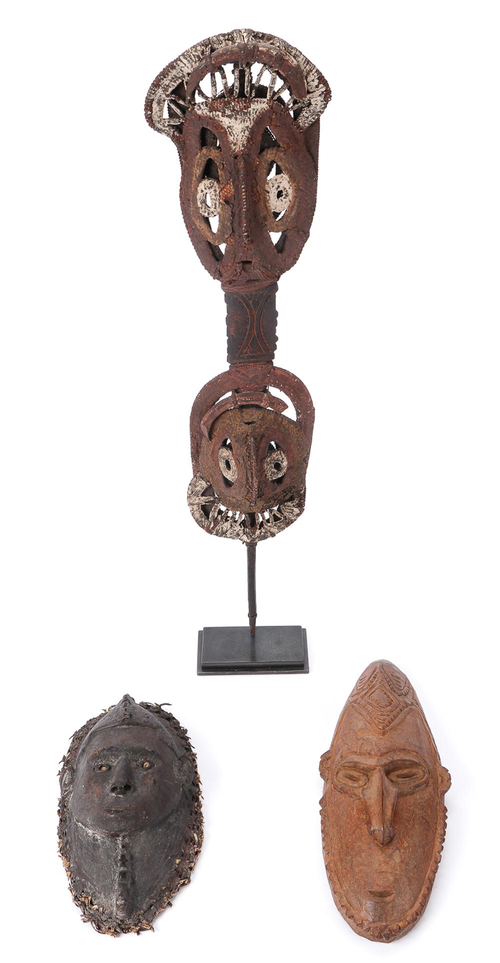 Three Papua New Guinea Masks, early 20th century (1 of 9)